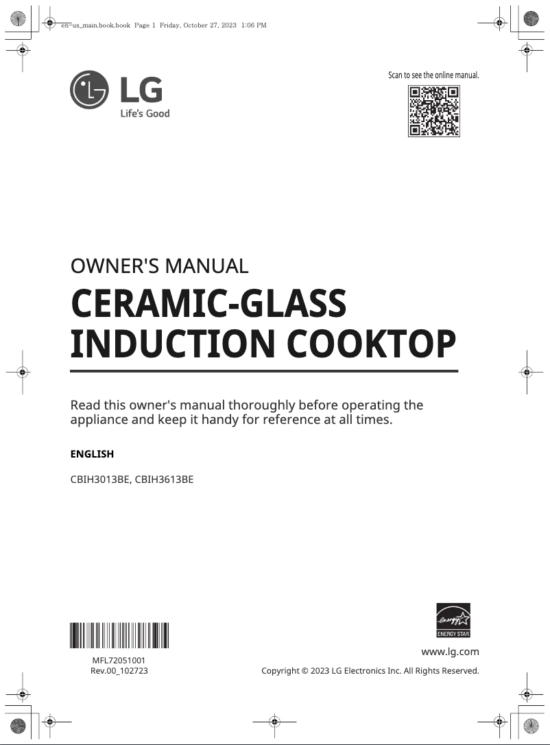 Page n°1 - Guide d'installation LG CBIH3613BE