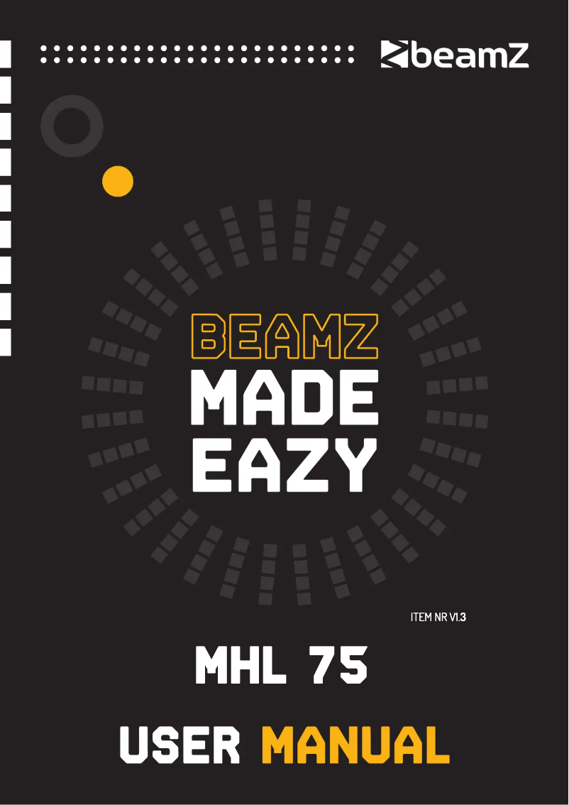 Page n°1 - Guide de démarrage rapide BeamZ MHL75