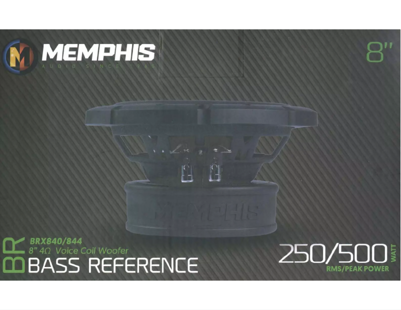 Page n°1 - Manuel utilisateur Memphis Audio BRX844