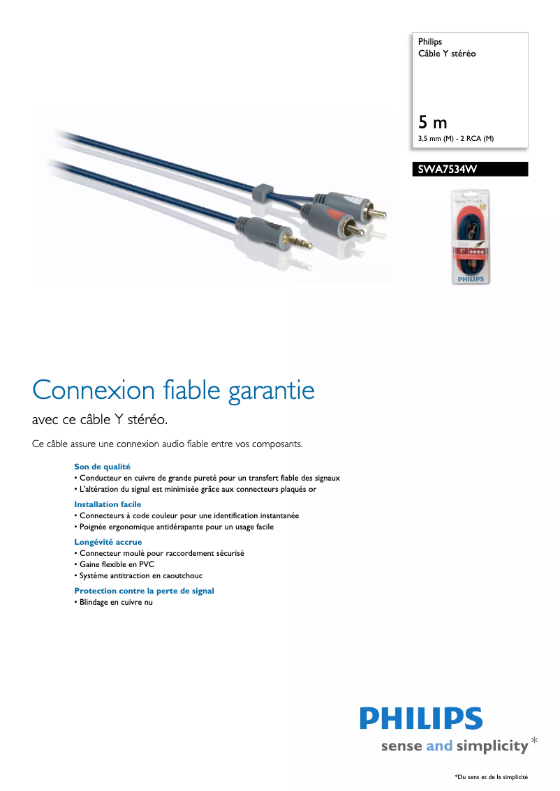 Page n°1 - Fiche technique Philips SWA7534W
