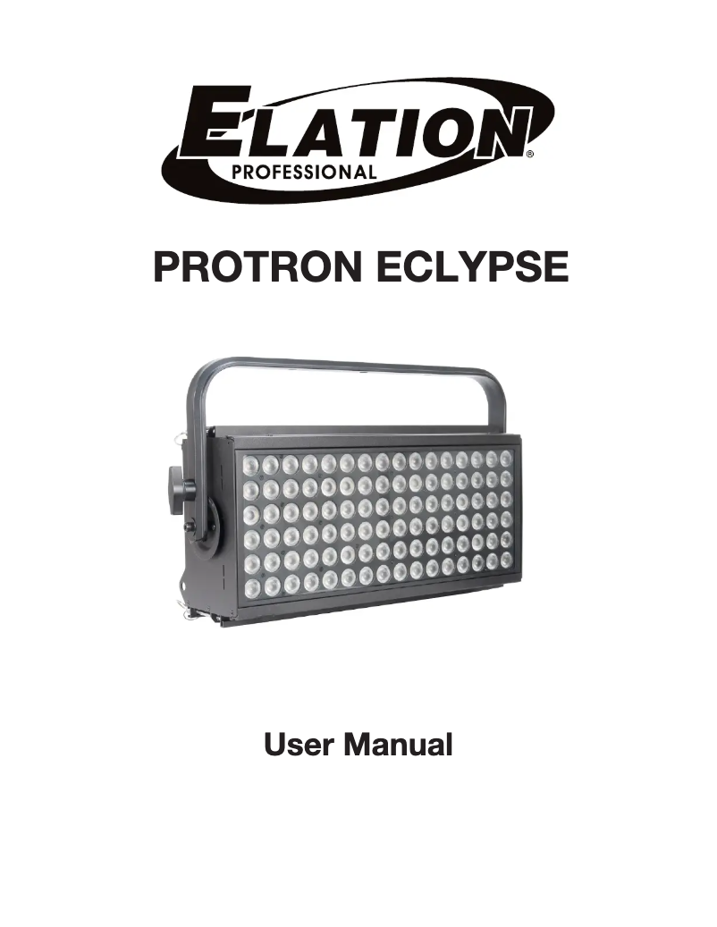 Página 1 del manual Manual de usuario Elation Protron Eclypse
