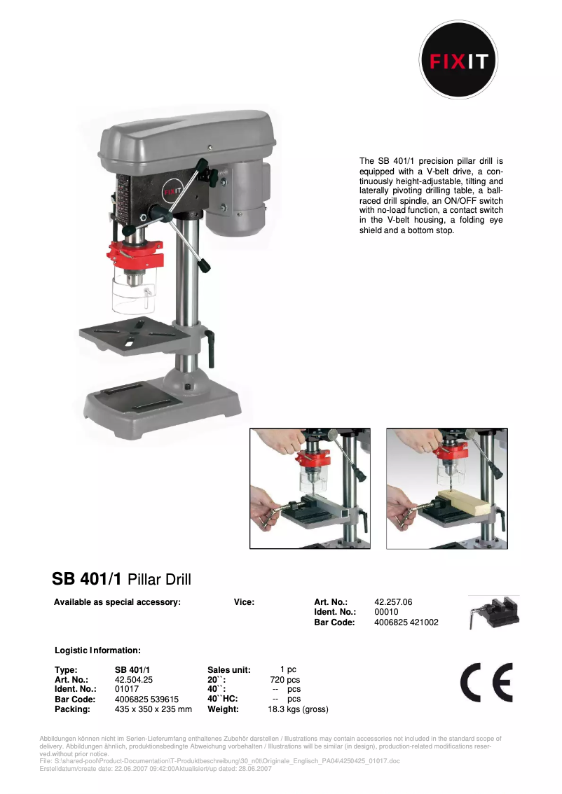 Image de la première page du manuel de l'appareil SB 401/1
