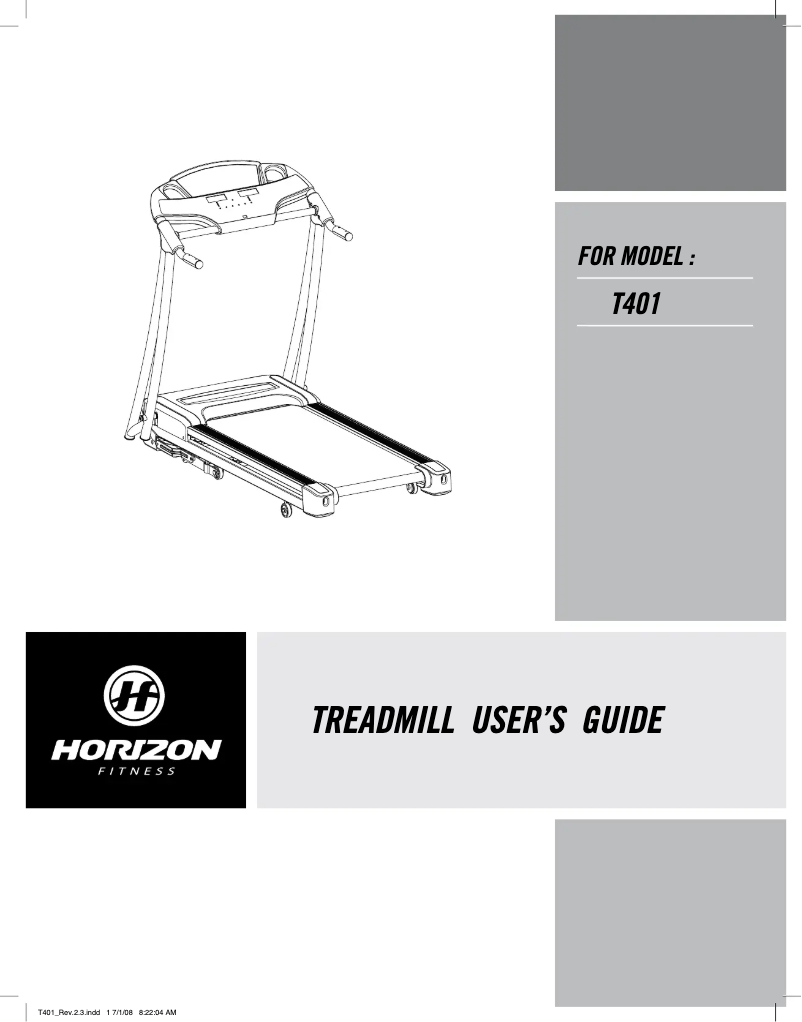 Imagen de la primera página del manual del dispositivo T401