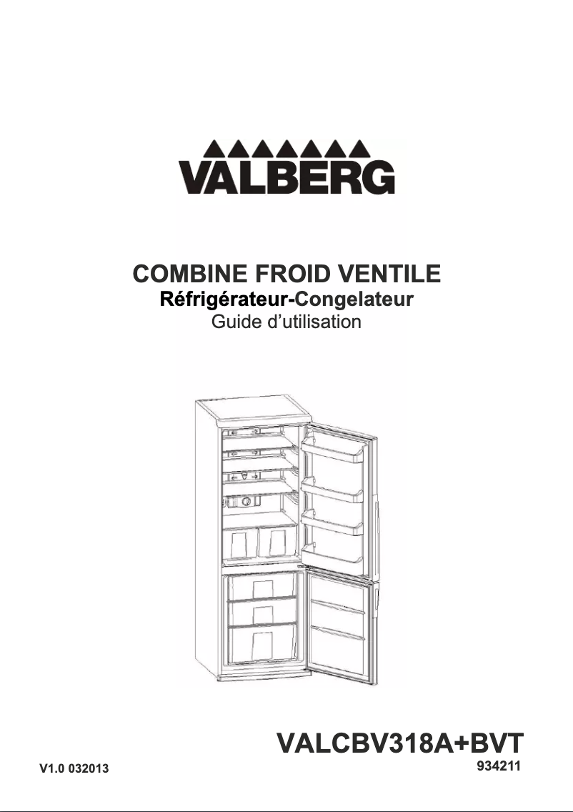 Image de la première page du manuel de l'appareil VAL CBV 318 A+ BVT