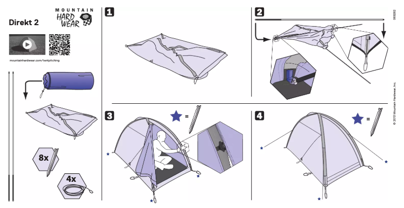 Page 1 de la notice Manuel utilisateur Mountain Hardwear Direkt