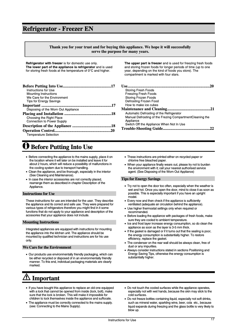 Image de la première page du manuel de l'appareil RI 2142 LA