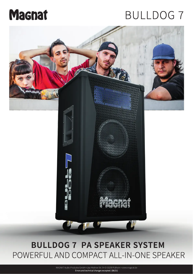 Page 1 de la notice Fiche technique Magnat Bulldog 7