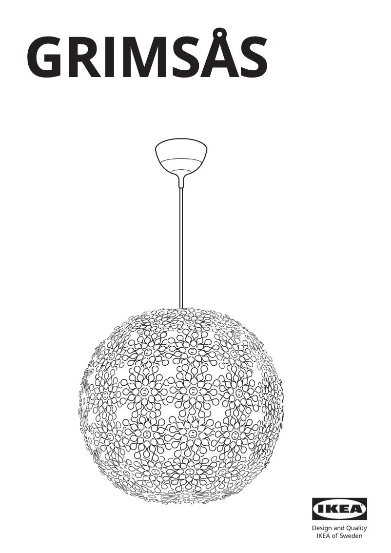 Page 1 de la notice Manuel utilisateur Ikea GRIMSÅS 404.128.29
