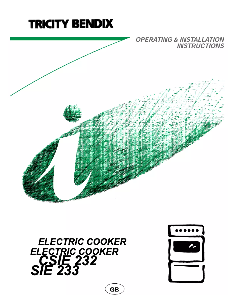Page n°1 - Manuel utilisateur Tricity Bendix CSIE232S
