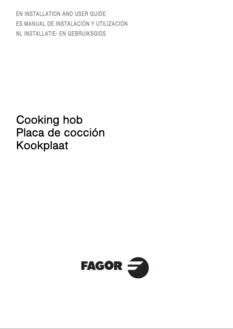 Page n°1 - Manuel utilisateur Fagor CFI-3GLSTABUT
