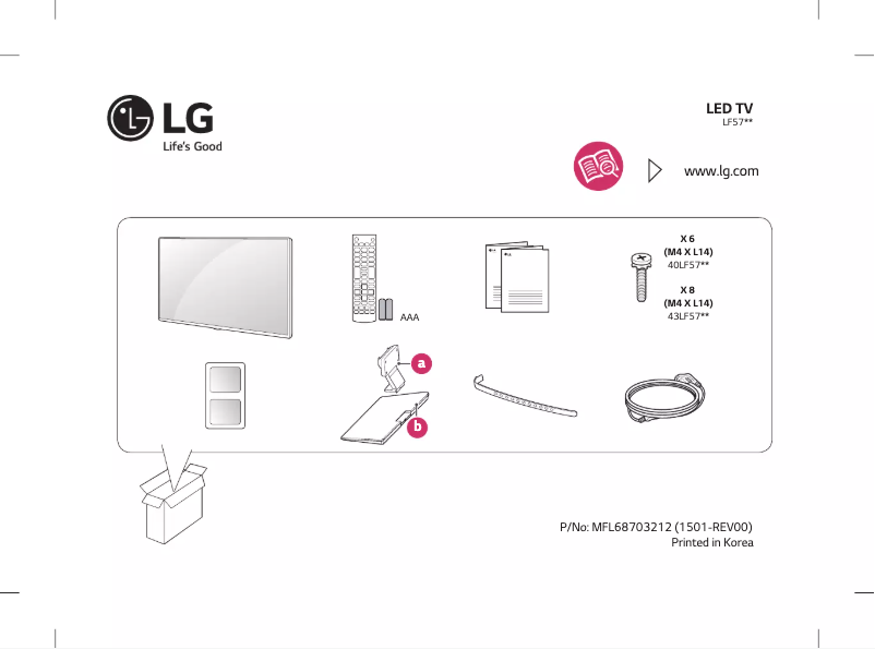 Página 1 del manual Manual de usuario LG 43LF570T