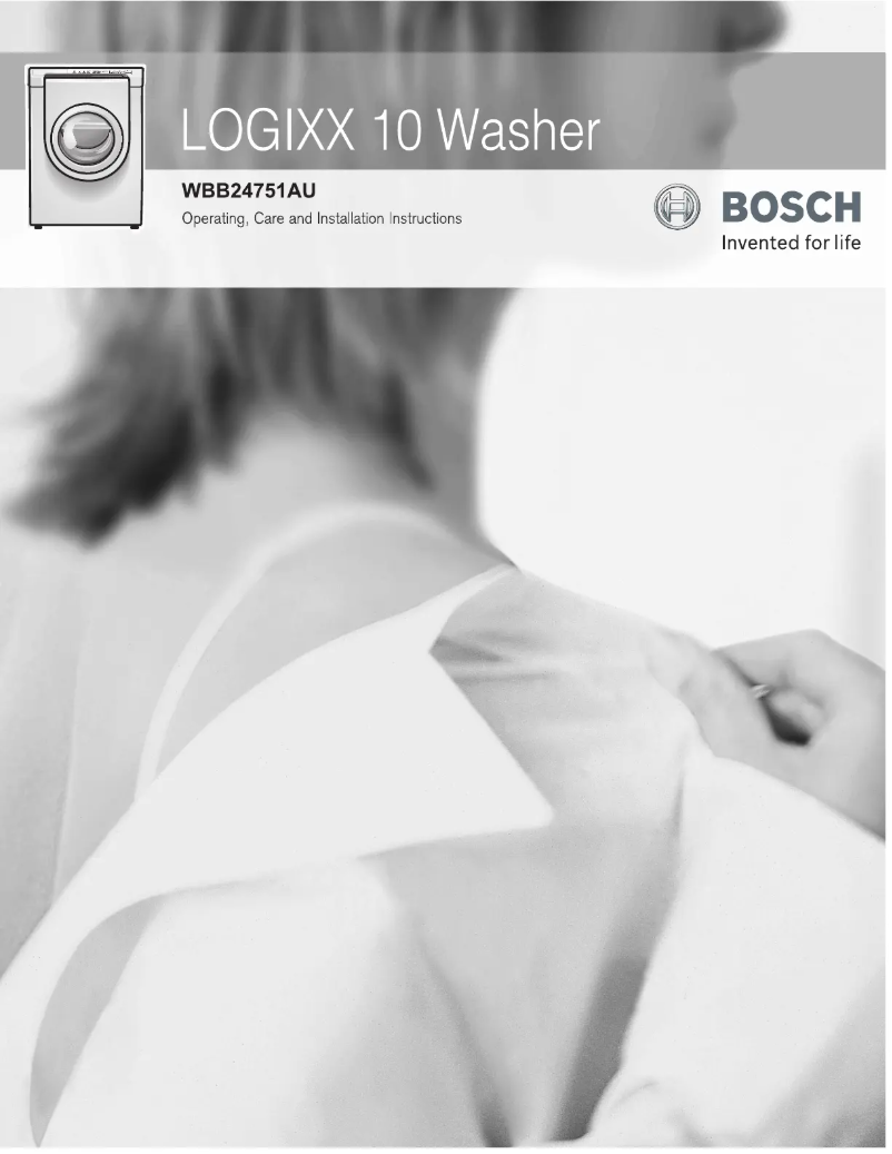 Page n°1 - Manuel utilisateur Bosch WBB24751
