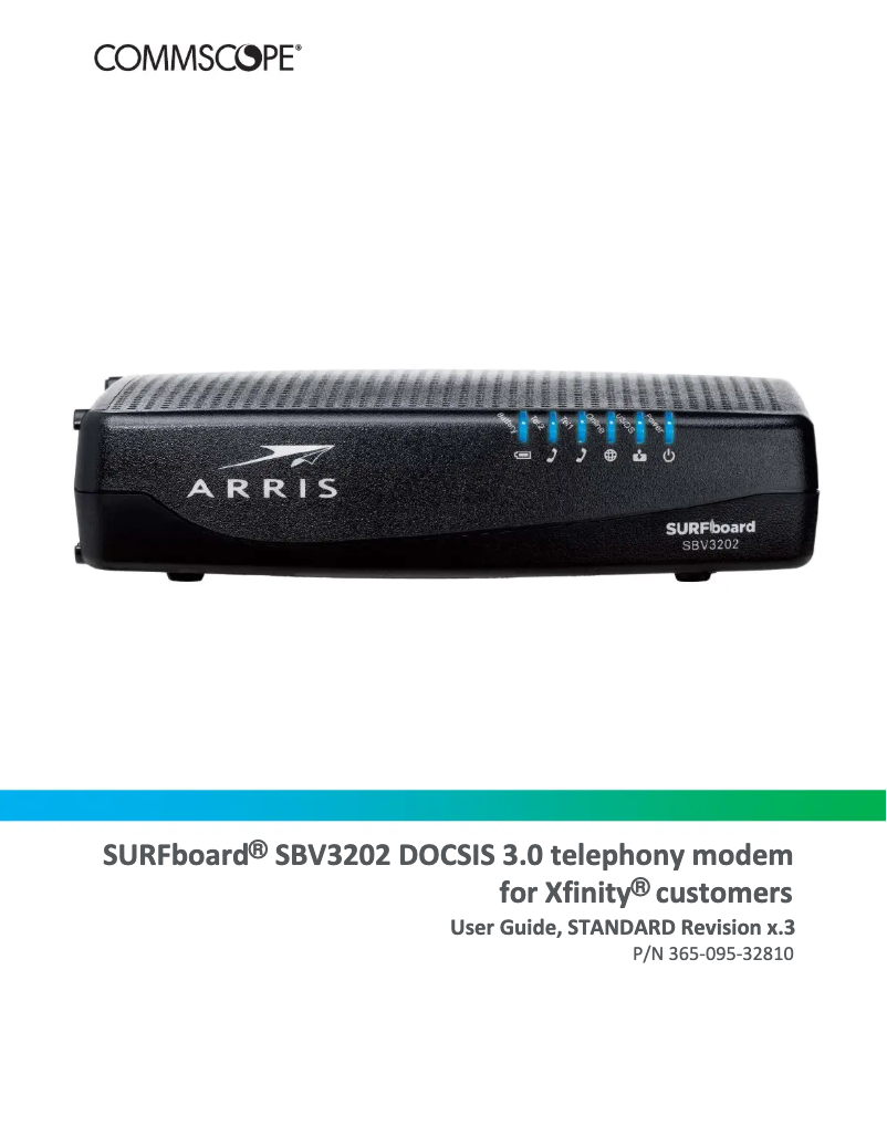 Image de la première page du manuel de l'appareil SURFboard SBV3202