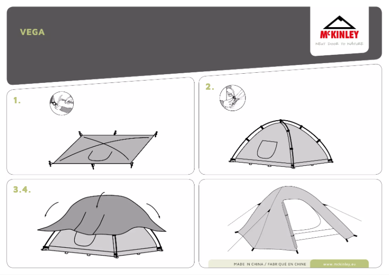 Page 1 de la notice Manuel utilisateur McKinley Vega