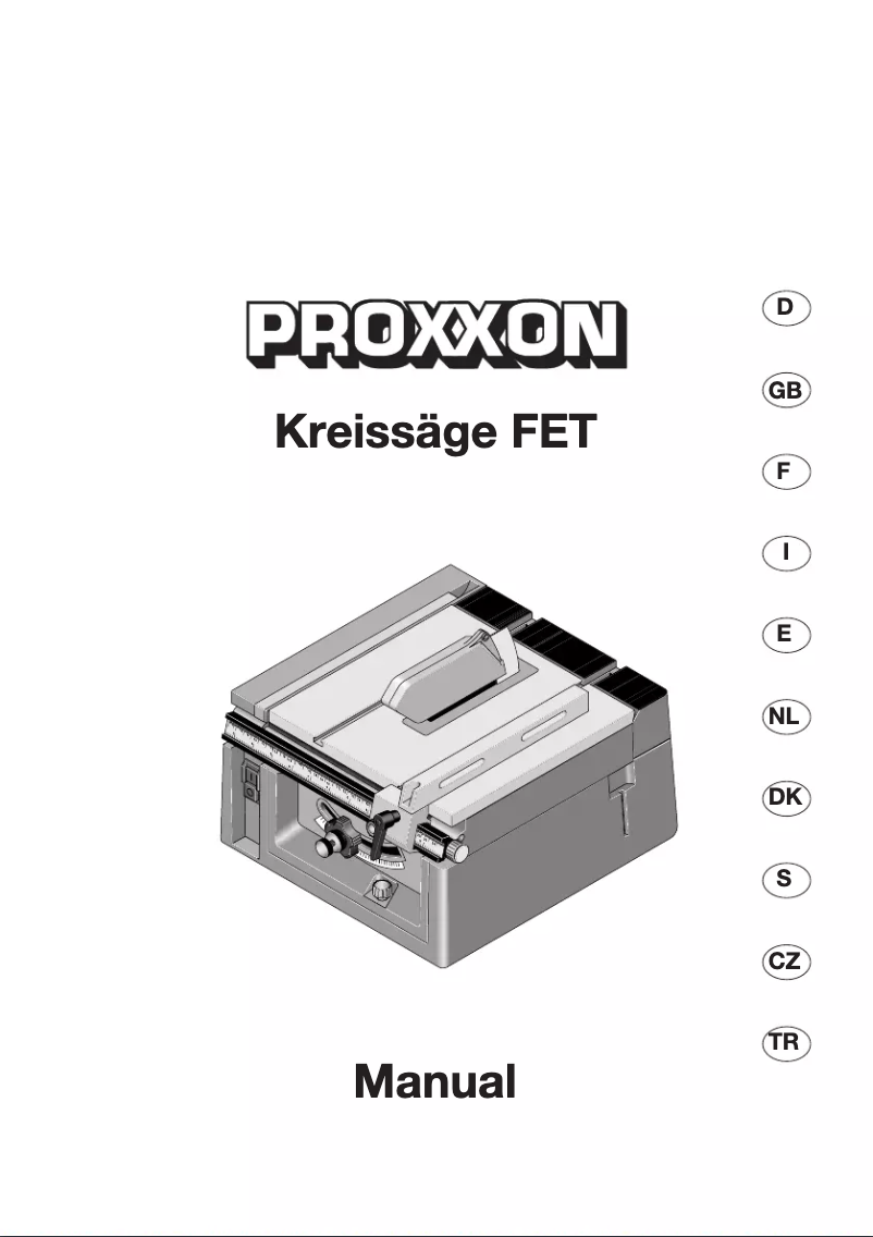 Página 1 del manual Manual de usuario Proxxon FET