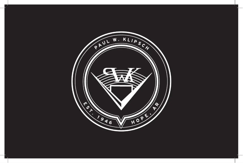 Page n°1 - Manuel utilisateur Klipsch R-30C