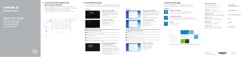 Page 1 de la notice Guide d'installation Dell Latitude 3150