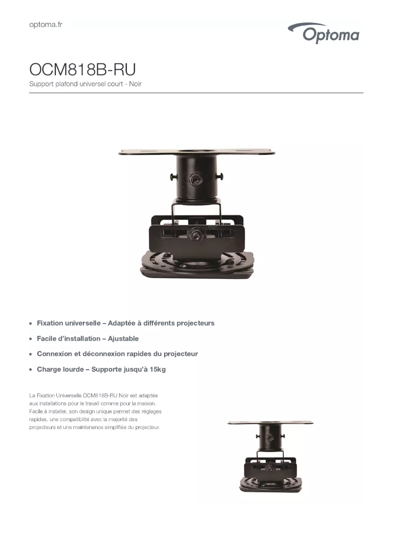 Image de la première page du manuel de l'appareil OCM818B-RU