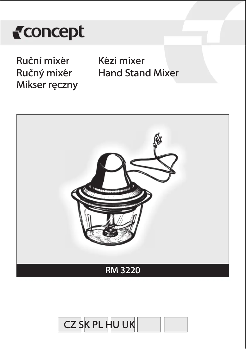 Page n°1 - Manuel utilisateur Concept RM3220