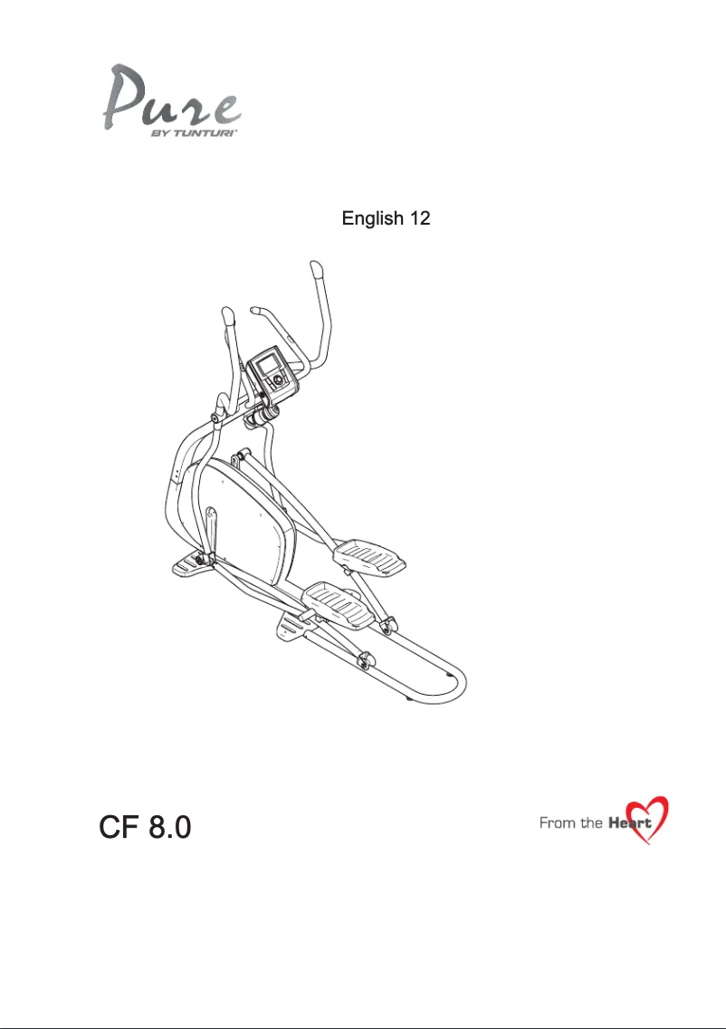 Page 1 de la notice Manuel utilisateur Tunturi Pure CR 8.0