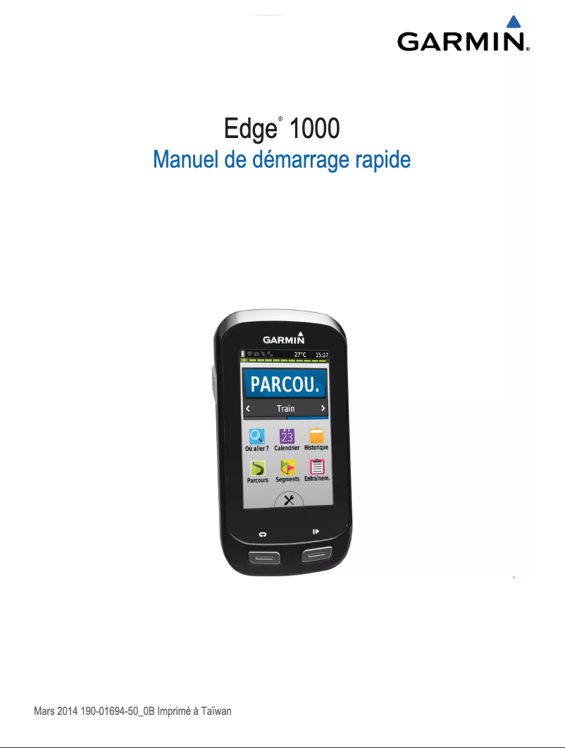 Página 1 del manual Manual de usuario Garmin Edge 1000