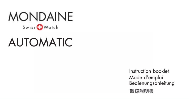 Image de la première page du manuel de l'appareil Automatic GGM.D020