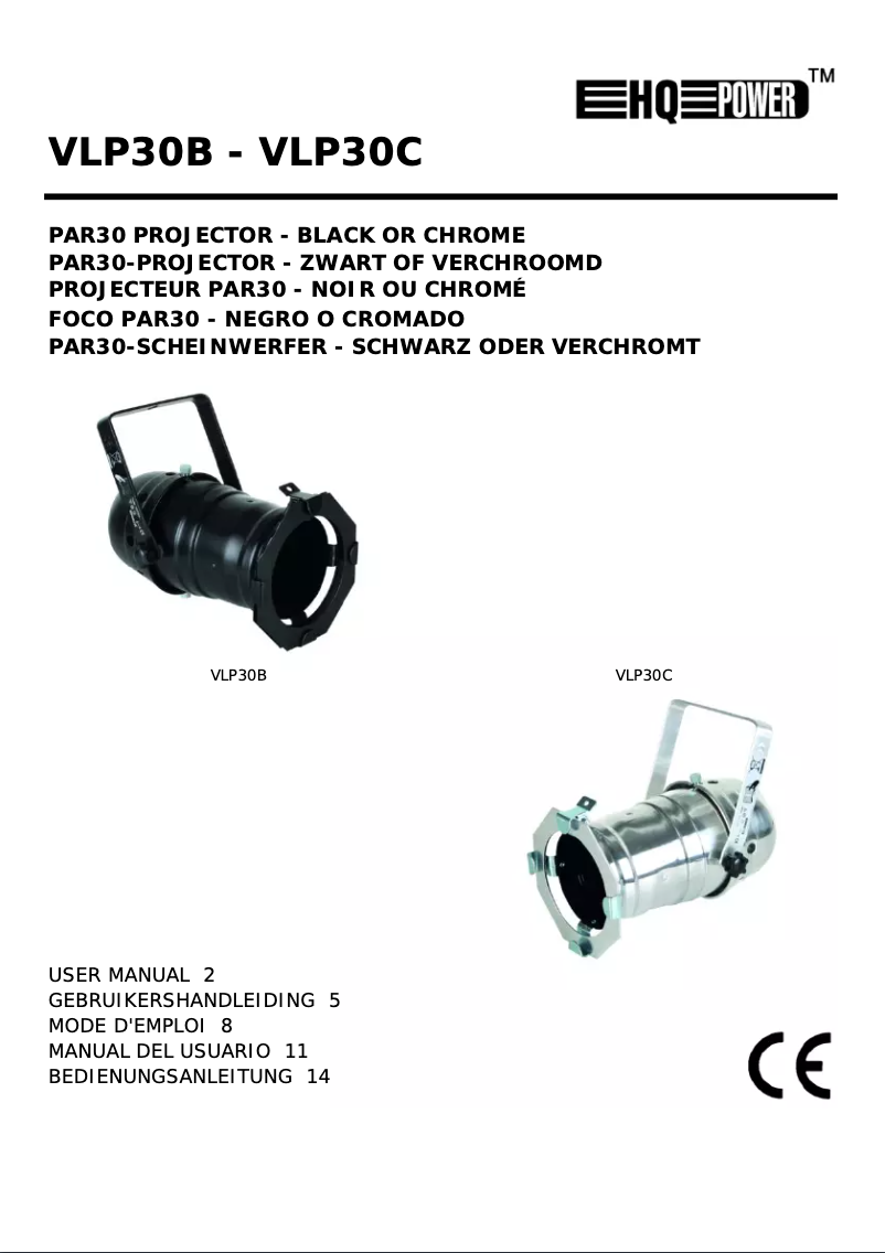 Image de la première page du manuel de l'appareil VLP30B