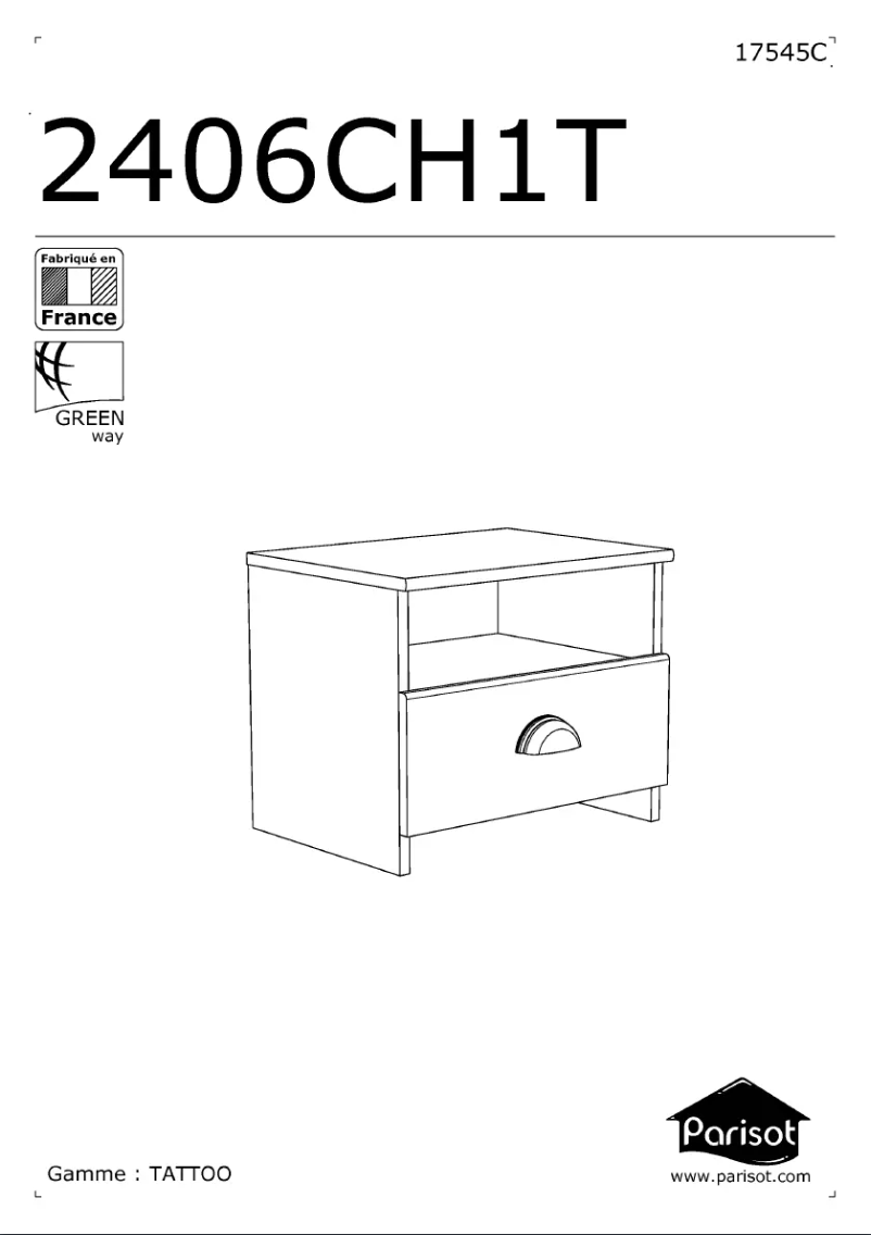 Page n°1 - Manuel utilisateur Parisot Tattoo 2406CH1T