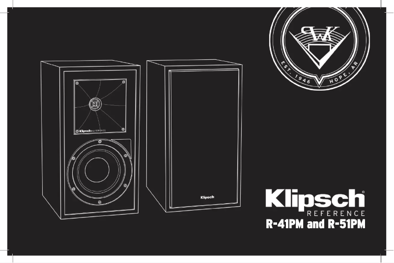 Page 1 de la notice Manuel utilisateur Klipsch Reference R-41PM