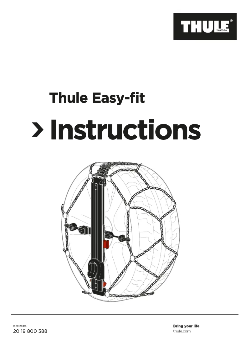 Page n°1 - Manuel utilisateur Thule Easy-fit CU-9