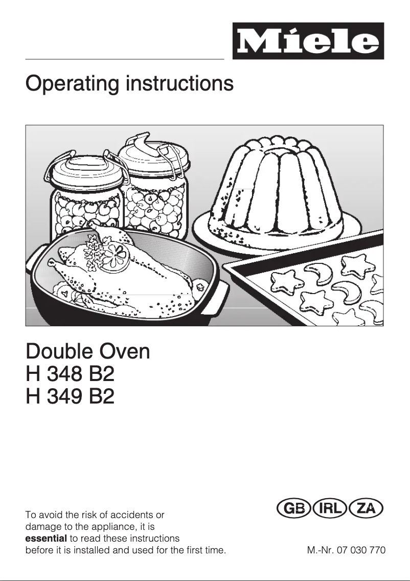 Page 1 de la notice Manuel utilisateur Miele H 349 B2