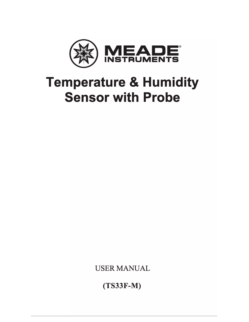 Image de la première page du manuel de l'appareil TS33F-M