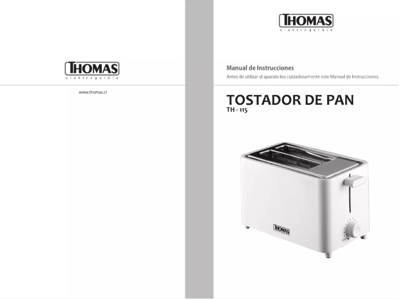 Page n°1 - Manuel utilisateur Thomas TH-115