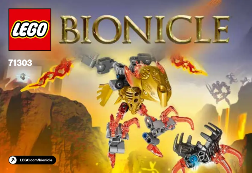 Page 1 de la notice Manuel utilisateur Lego Bionicle 71303
