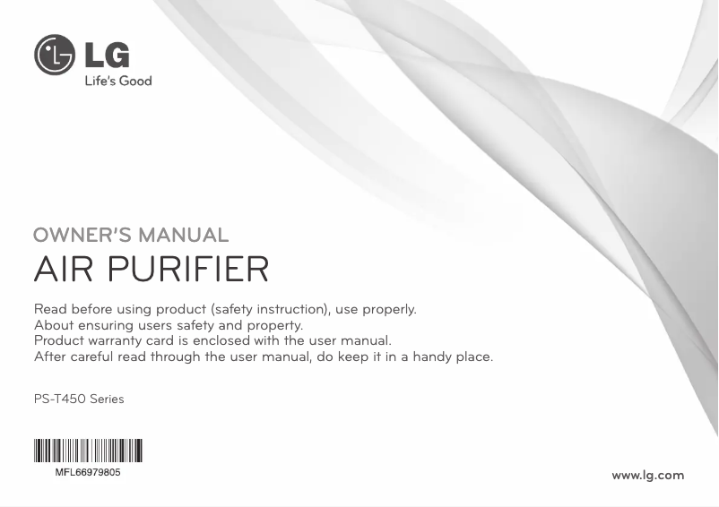 Page n°1 - Manuel utilisateur LG PS-T450WN