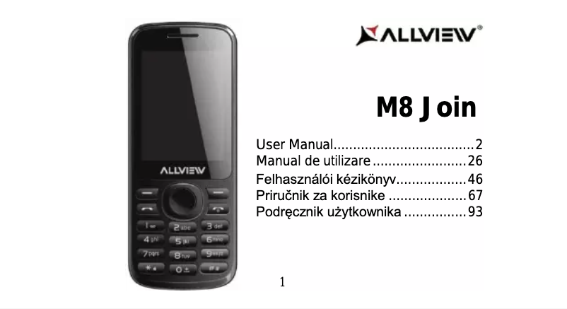 Page n°1 - Manuel utilisateur Allview M8 join