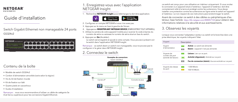 Image de la première page du manuel de l'appareil GS324v2