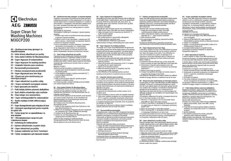 Page n°1 - Manuel utilisateur AEG M3GCP200