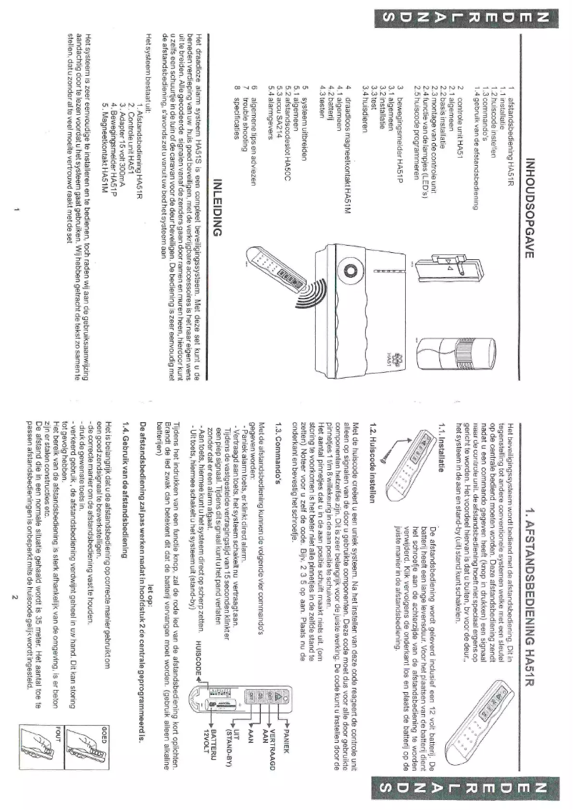 Page n°1 - Manuel utilisateur Elro HA51S