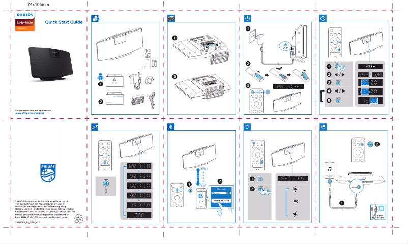 Page n°1 - Guide de démarrage rapide Philips TAM2505