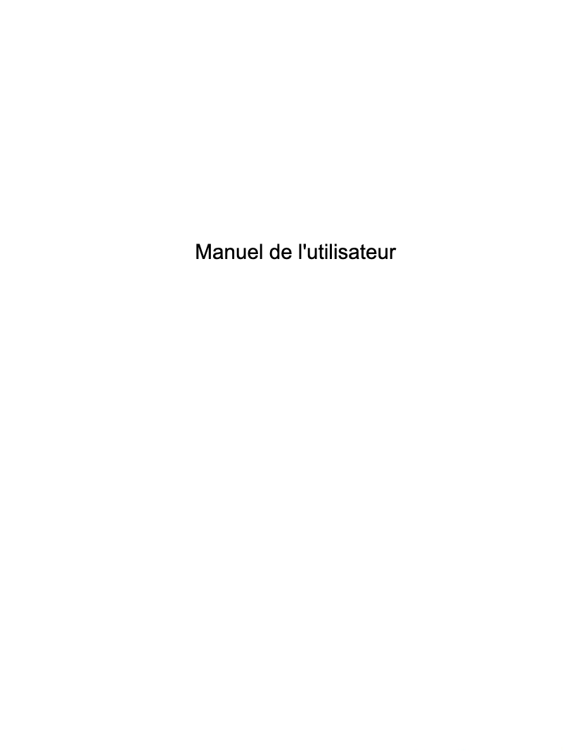Page n°1 - Manuel utilisateur HP 7.1
