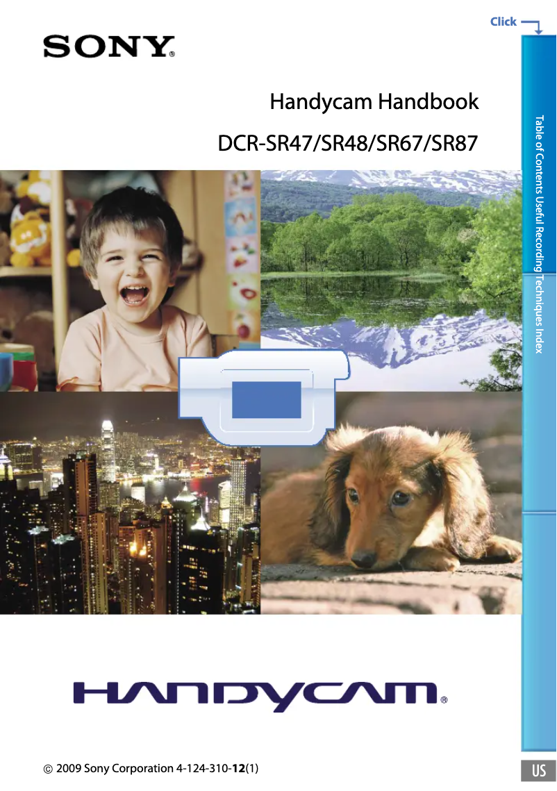 Image de la première page du manuel de l'appareil DCR-SR47