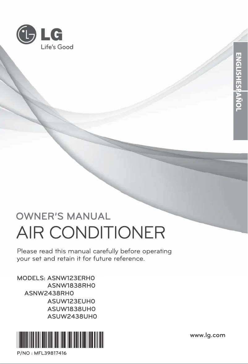 Página 1 del manual Manual de usuario LG ASNW1838RH0