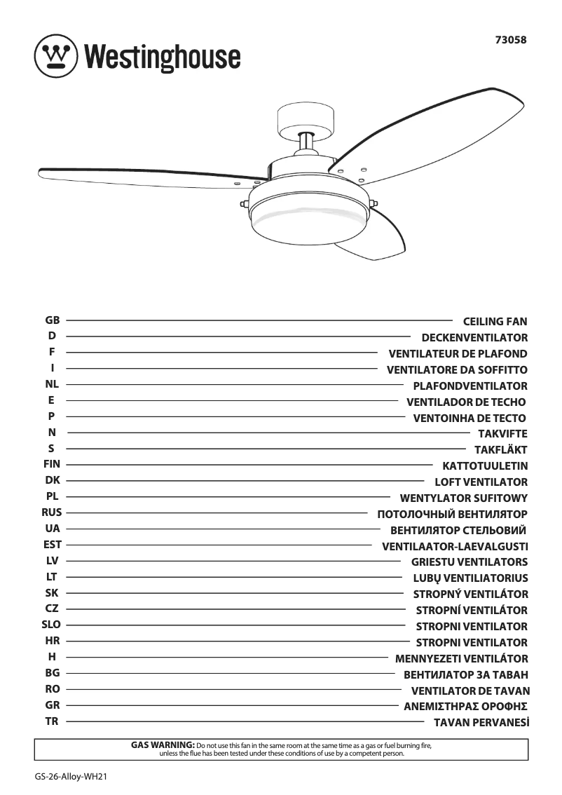 Imagen de la primera página del manual del dispositivo 73058