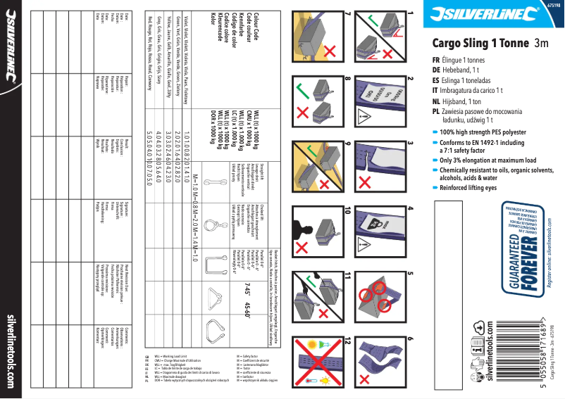 Page 1 de la notice Manuel utilisateur Silverline 675198