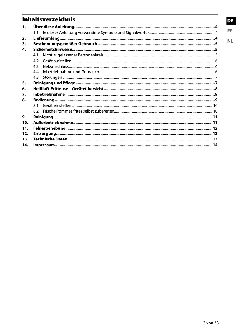 Page n°1 - Manuel utilisateur Micromaxx MD 14461