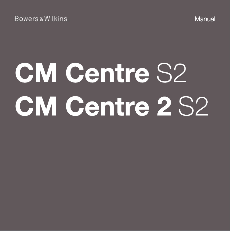 Image de la première page du manuel de l'appareil CM Centre S2