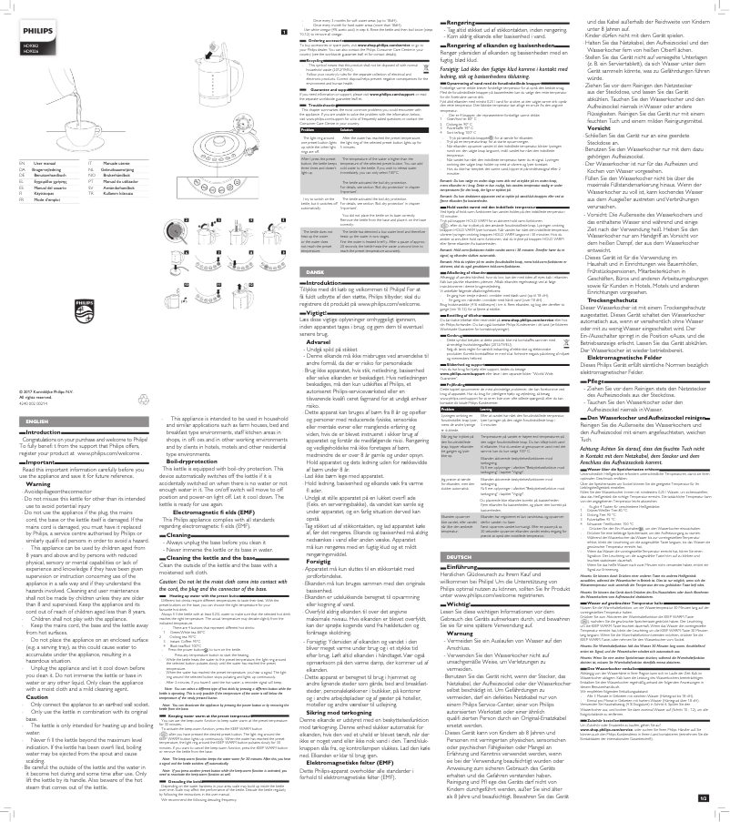 Page 1 de la notice Manuel utilisateur Philips Avance Collection HD9326