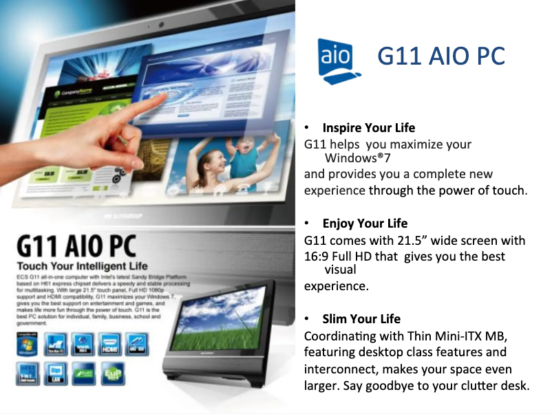 Page 1 de la notice Manuel utilisateur ECS G11