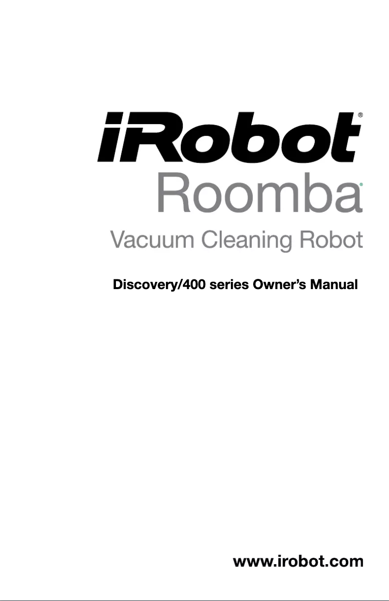 First page image of the manual for Roomba 405